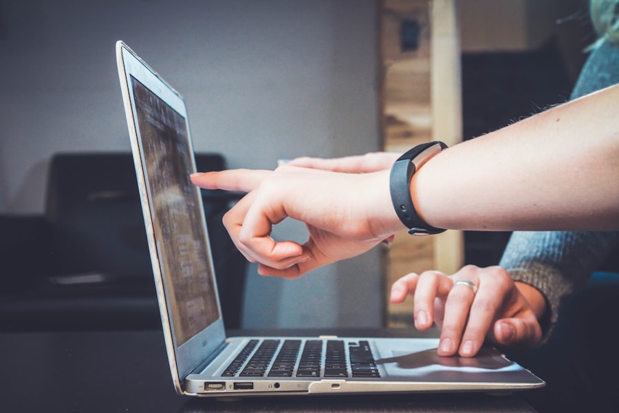 People collaborating securely on a laptop